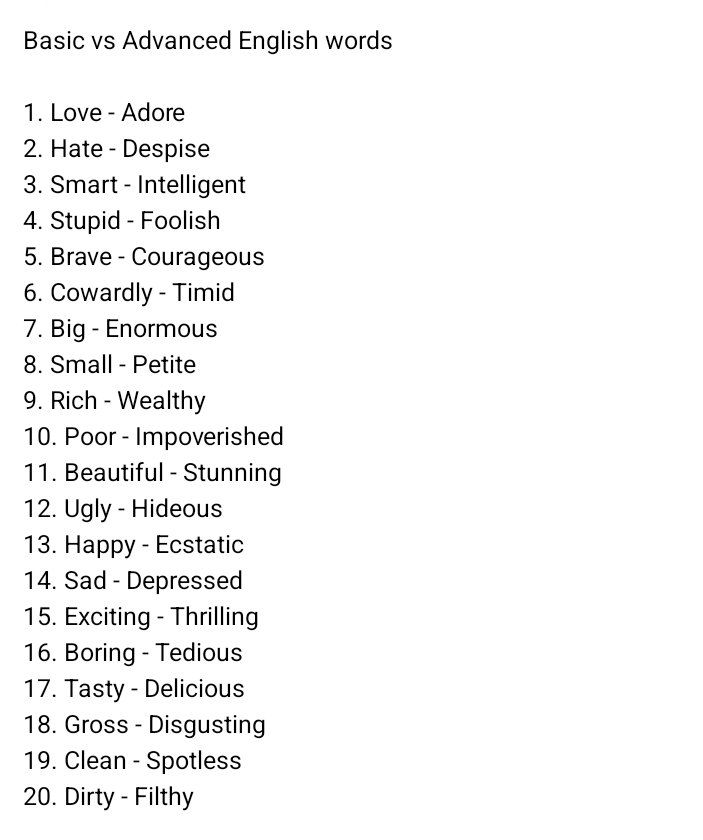 basicAdvancedWords